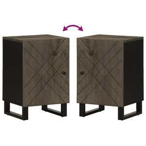 Mobile da Bagno Nero 38x33x58 cm in Legno Massello di Mango 4017705