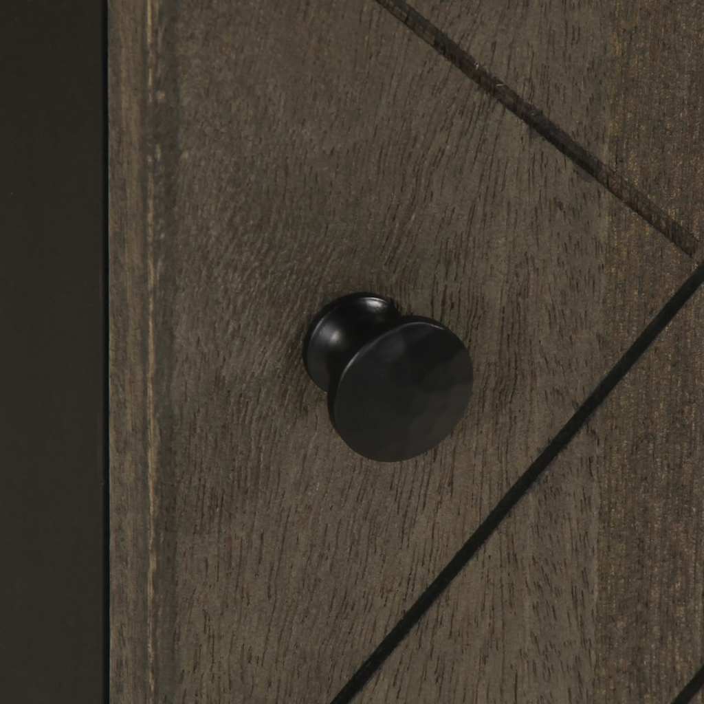 Mobile da Bagno Nero 38x33x58 cm in Legno Massello di Mango 4017705