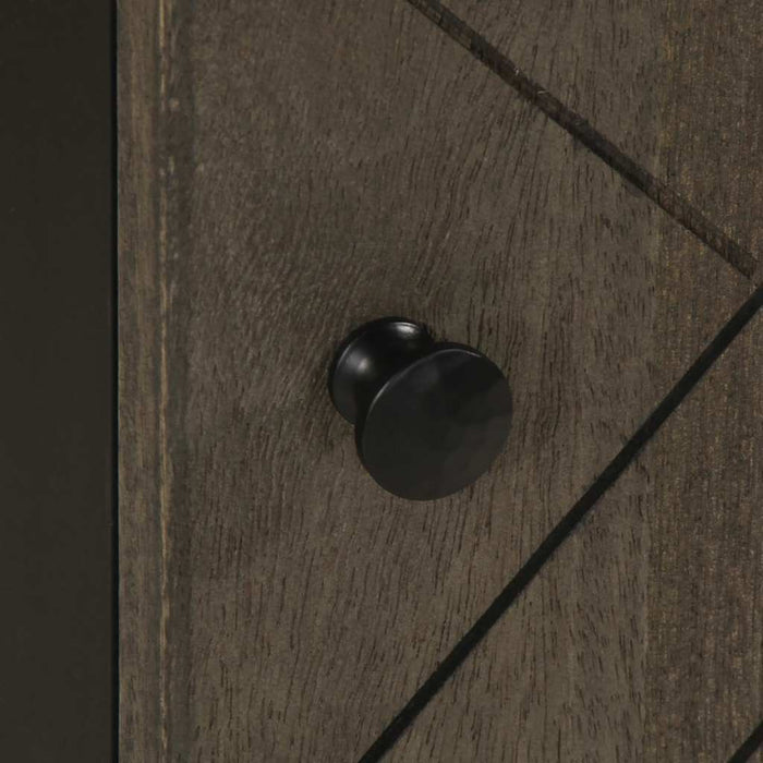 Mobile da Bagno Nero 38x33x58 cm in Legno Massello di Mango 4017705