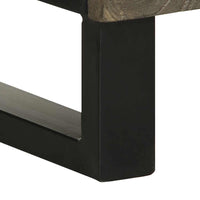 Mobile da Bagno Nero 38x33x160 cm in Legno Massello di Mango 4017706