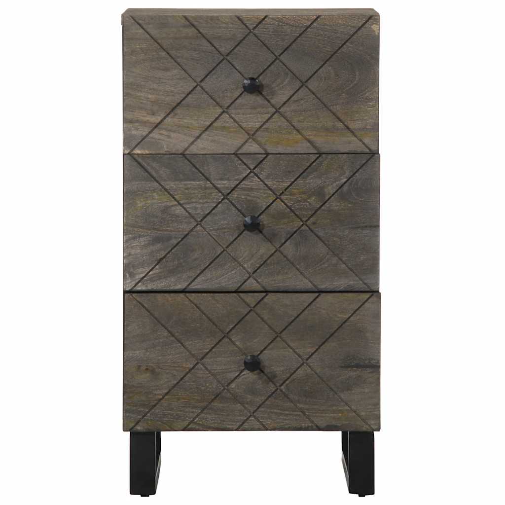 vidaXL Credenza Nera 40x33x75 cm in Legno Massello di Mango