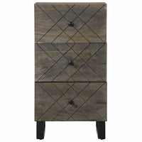 vidaXL Credenza Nera 40x33x75 cm in Legno Massello di Mango