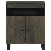 Credenza-Buffet-Armadio da cucina Nera 60x33x75 cm in Legno Massello di Mango 589090