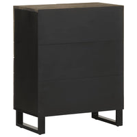 Credenza-Buffet-Armadio da cucina Nera 60x33x75 cm in Legno Massello di Mango 246002
