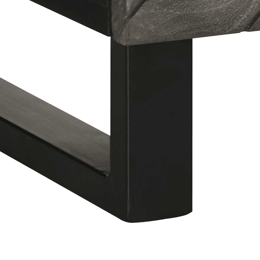 vidaXL Credenza Nera 60x33x75 cm in Legno Massello di Mango