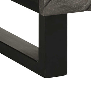 vidaXL Credenza Nera 60x33x75 cm in Legno Massello di Mango