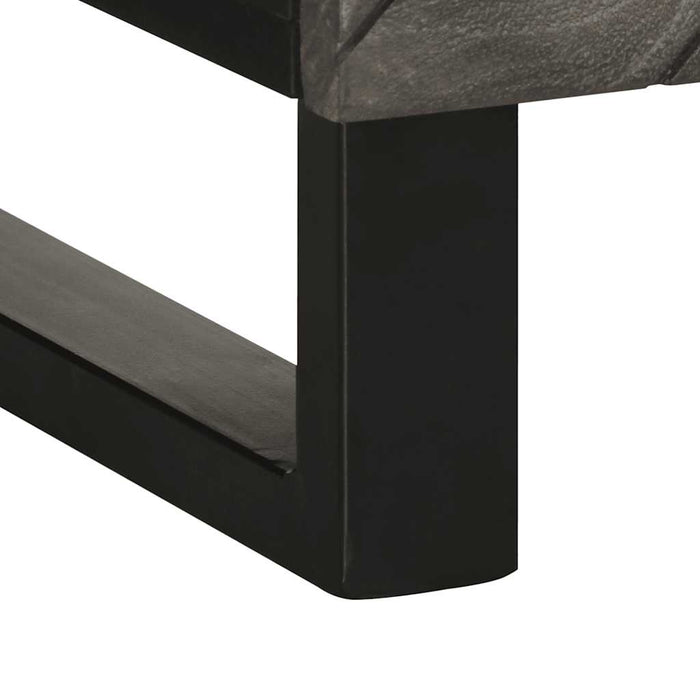 vidaXL Credenza Nera 60x33x75 cm in Legno Massello di Mango