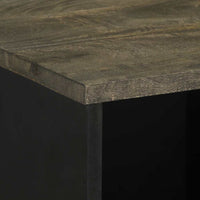 Credenza-Buffet-Armadio da cucina Nera 80x33x75 cm in Legno Massello di Mango