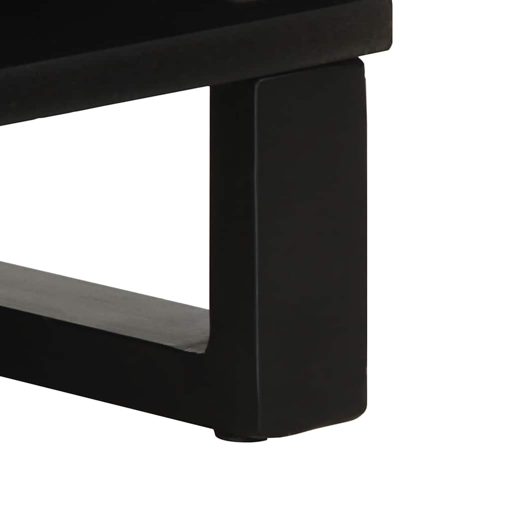 vidaXL Credenza Nera 80x33x75 cm in Legno Massello di Mango