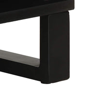 Credenza-Buffet-Armadio da cucina Nera 80x33x75 cm in Legno Massello di Mango