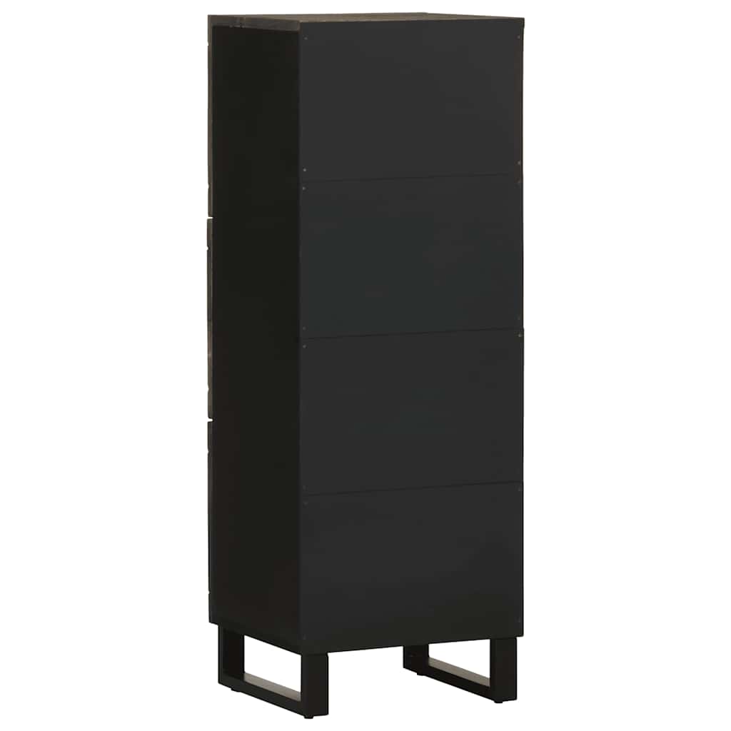 Credenza-Buffet-Armadio da cucina Nera 40x33x110 cm in Legno Massello di Mango 381695