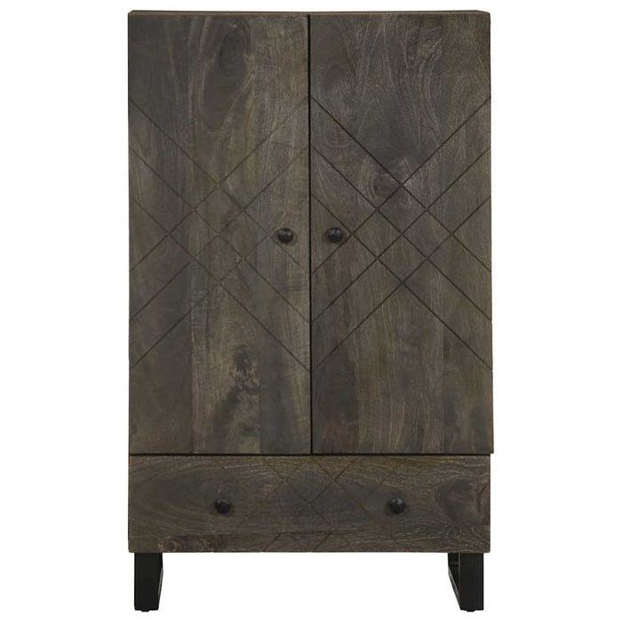 Credenza-Buffet-Armadio da cucina Nera 60x33x100 cm in Legno Massello di Mango 411099