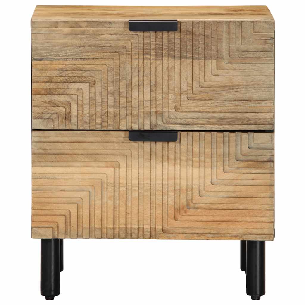 vidaXL Comodino Marrone 40x33x46 cm in Legno Massello di Mango