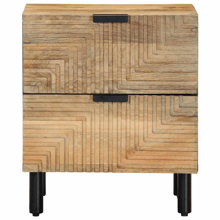 vidaXL Comodini 2pz Marrone 40x33x46 cm in Legno Massello di Mango