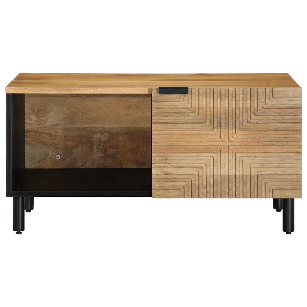 Tavolino da Salotto-Tavolino da soggiorno-Tavolo Marrone 80x50x40 cm Legno Massello di Mango 643185