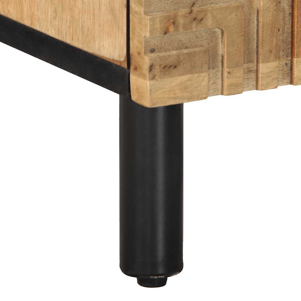 Comodino Marrone 40x33x46 cm in Legno Massello di Mango 4017726