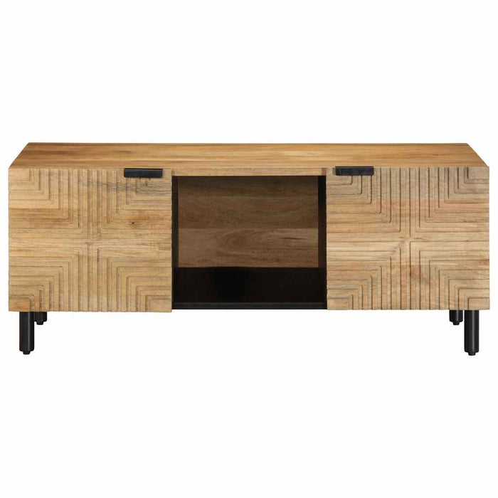 Tavolino da Salotto-Tavolino da soggiorno-Tavolo Marrone 100x54x40cm Legno Massello di Mango