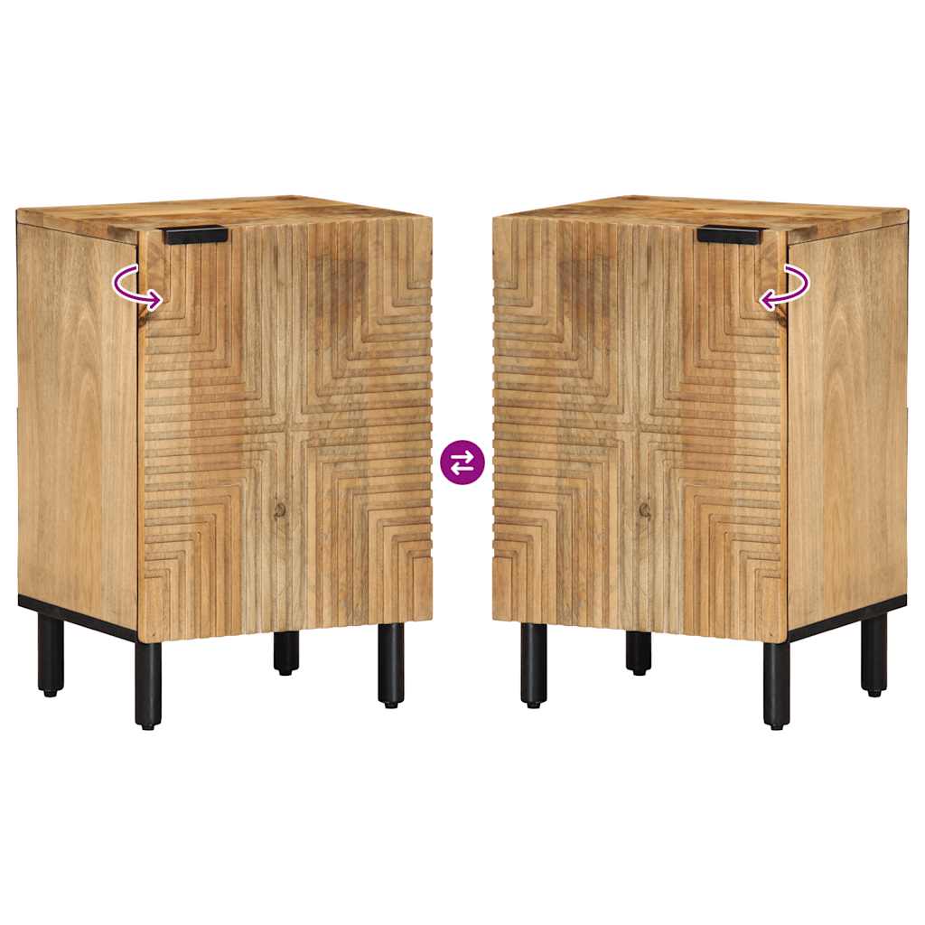 Mobiletto da Bagno Marrone 38x33,5x58 cm Legno di Mango 4017741