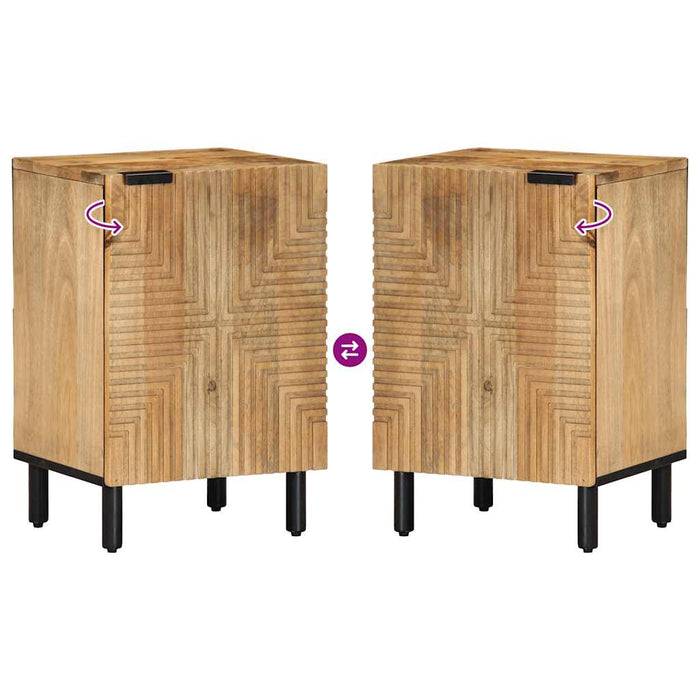 Mobiletto da Bagno Marrone 38x33,5x58 cm Legno di Mango 4017741