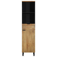 Mobile da Bagno Marrone 38x33x160 cm in Legno Massello di Mango