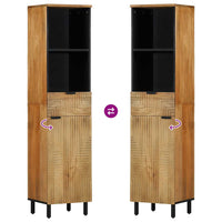 Mobile da Bagno Marrone 38x33x160 cm in Legno Massello di Mango 4017742