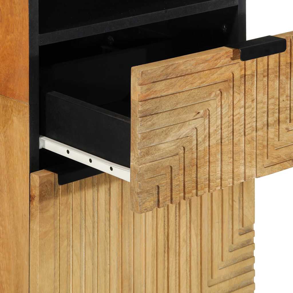 Mobile da Bagno Marrone 38x33x160 cm in Legno Massello di Mango