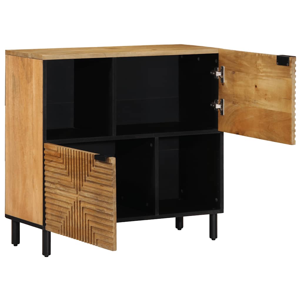 vidaXL Credenza Marrone 80x33x75 cm in Legno Massello di Mango