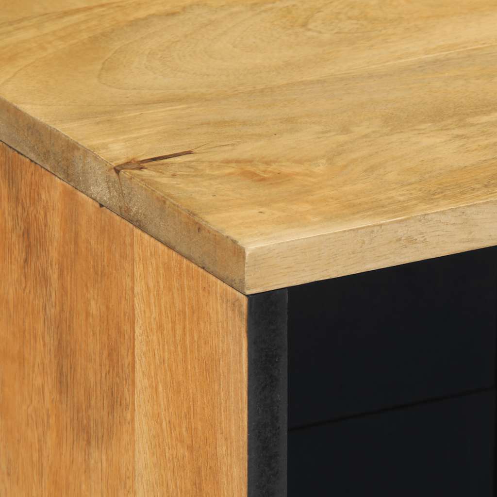 vidaXL Credenza Marrone 80x33x75 cm in Legno Massello di Mango