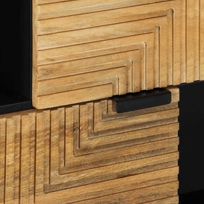 vidaXL Credenza Marrone 80x33x75 cm in Legno Massello di Mango