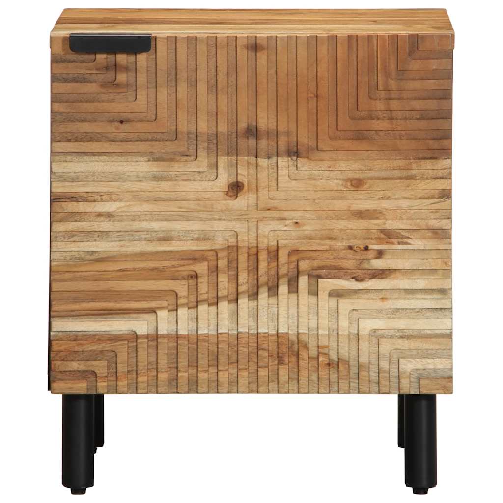 Comodino-Tavolino da notte 40x33x46 cm in Legno Massello di Acacia 493167