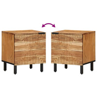 vidaXL Comodino 40x33x46 cm in Legno Massello di Acacia