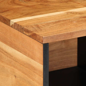 Tavolino da Salotto 80x50x40 cm Legno Massello di Acacia