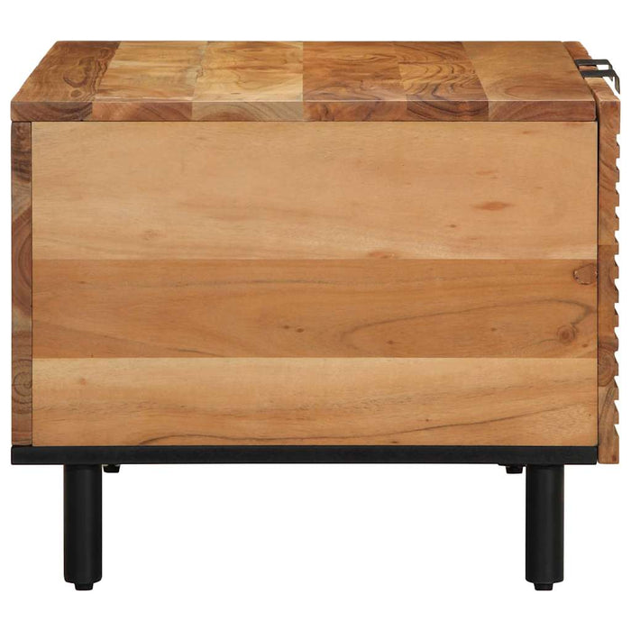 Tavolino da Salotto 80x50x40 cm Legno Massello di Acacia