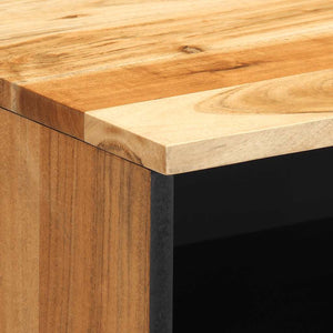 Comodino-Tavolino da notte 40x33x46 cm in Legno Massello di Acacia 860158