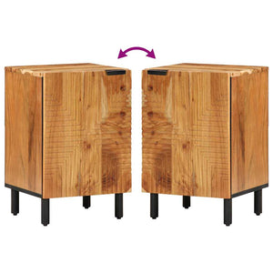 Armadio da Bagno con porta Marrone Legno massello di acacia 4017777