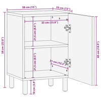 Armadio da Bagno con porta Marrone Legno massello di acacia 4017777