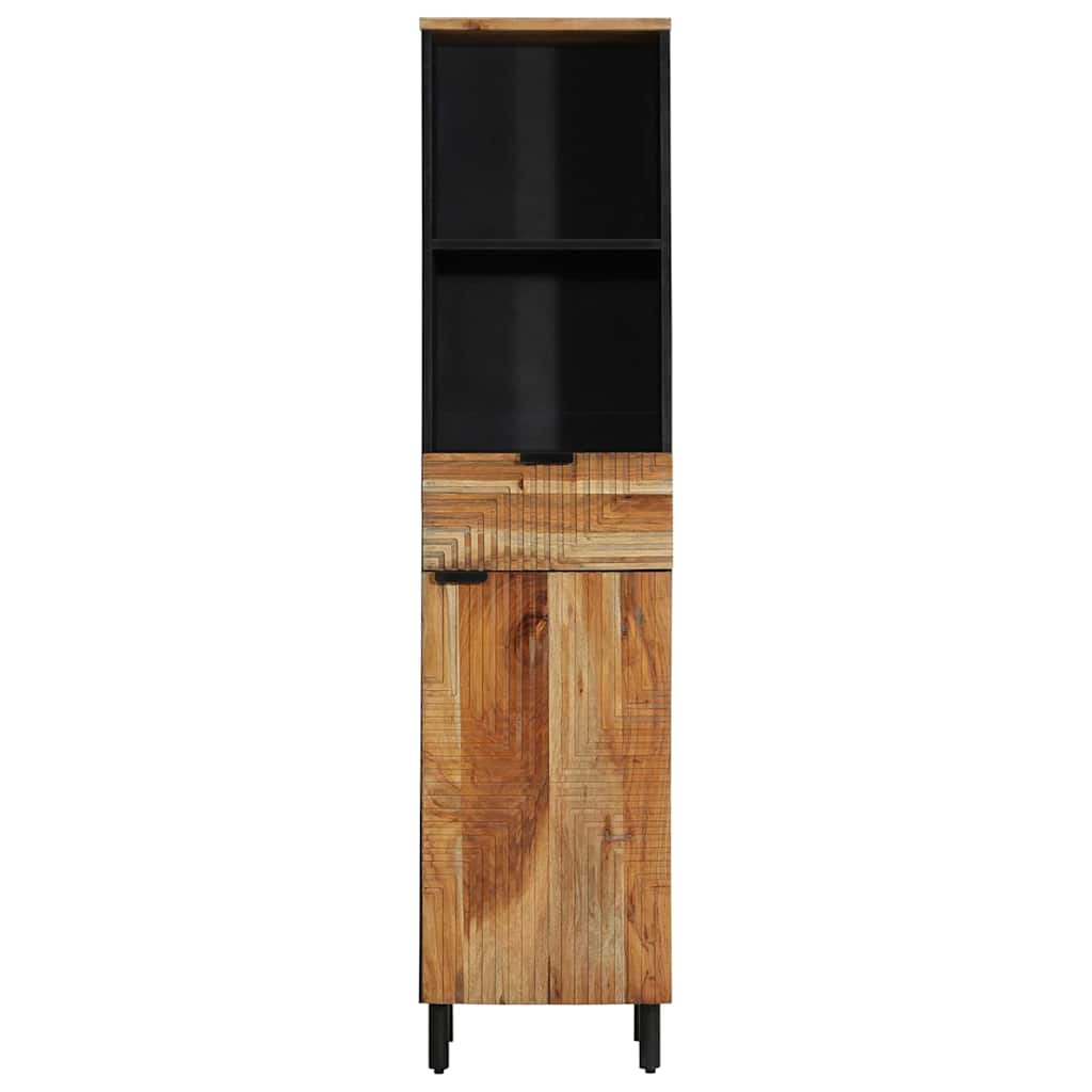 Armadio per Lavabo da Bagno con porta Legno di Acacia Massello 4017778