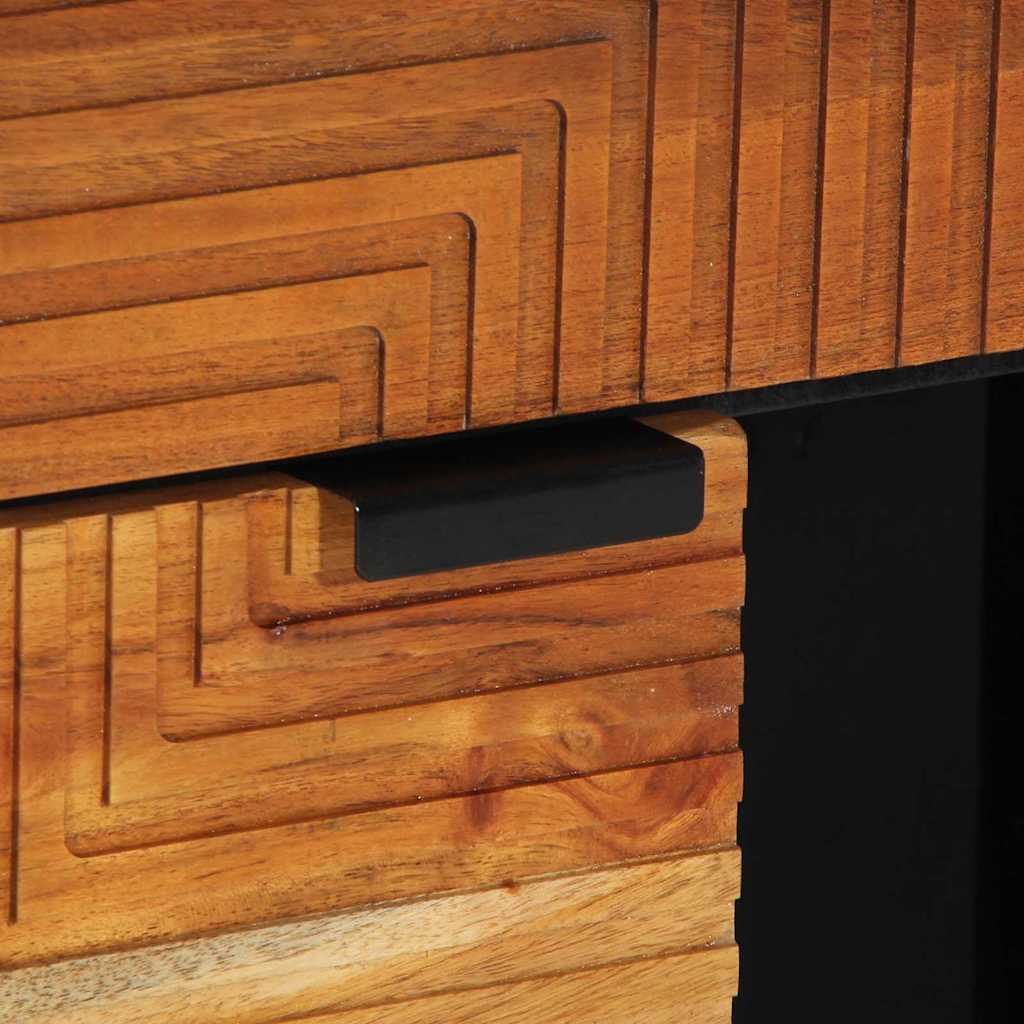 Credenza-Buffet-Armadio da cucina Naturale 80 x 33,5 x 75 cm Legno di Acacia Massello