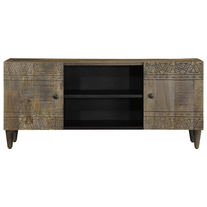 Mobile Porta TV-Mobile per TV-Credenza TV Grigio Chiaro 105x33,5x46 cm in Legno Mango 555591