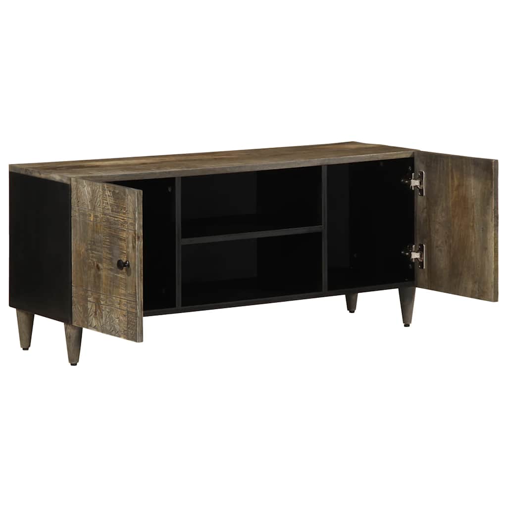 Mobile Porta TV-Mobile per TV-Credenza TV Grigio Chiaro 105x33,5x46 cm in Legno Mango 555591
