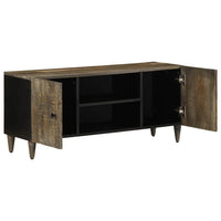 Mobile Porta TV-Mobile per TV-Credenza TV Grigio Chiaro 105x33,5x46 cm in Legno Mango 555591