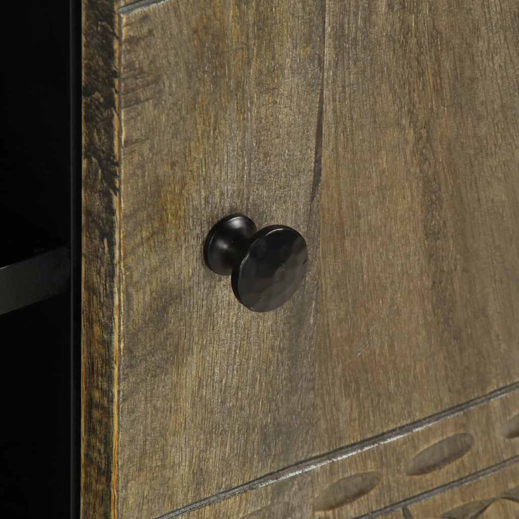 Mobile Porta TV-Mobile per TV-Credenza TV Grigio Chiaro 105x33,5x46 cm in Legno Mango 555591