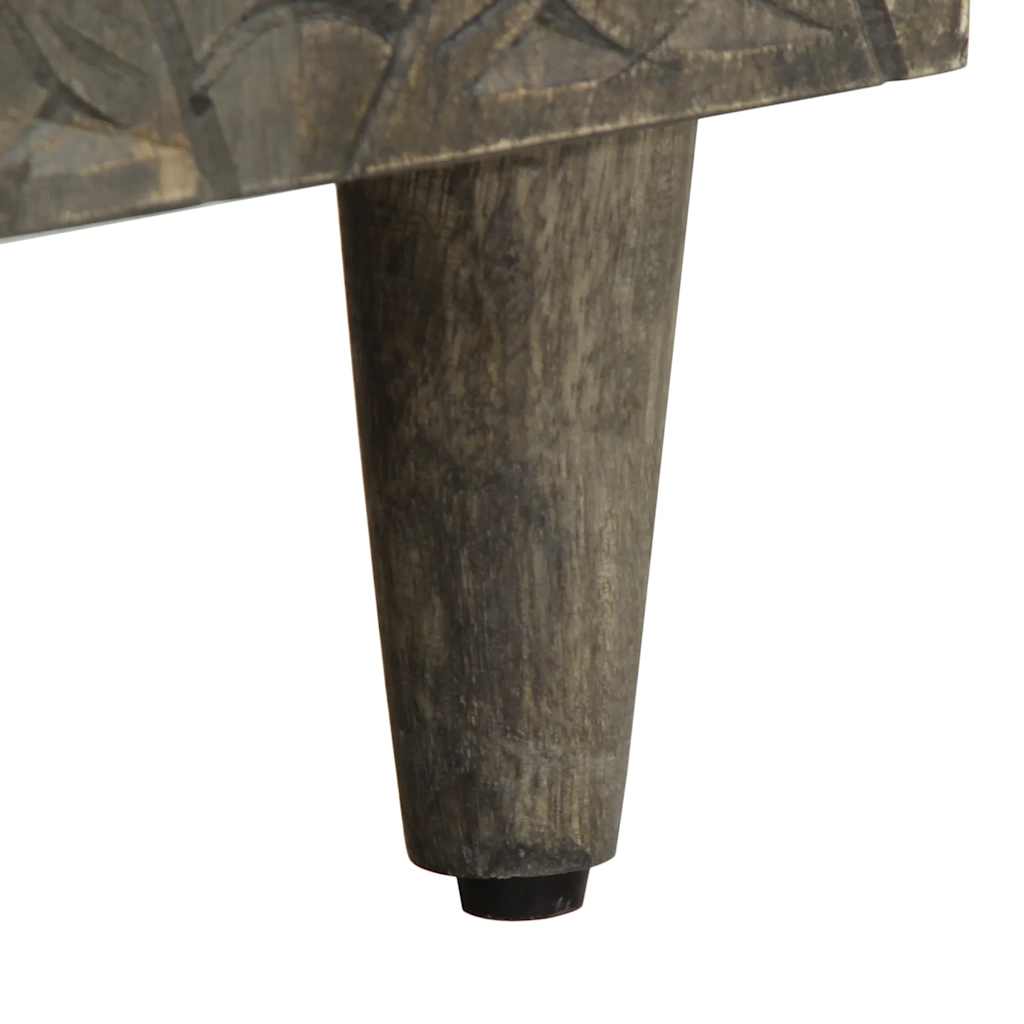 Credenza-Buffet-Armadio da cucina Grigio Chiaro 60x33,5x75 cm in Legno Massello di Mango 869134