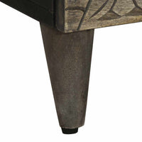 Credenza-Buffet-Armadio da cucina Grigio Chiaro 60x33,5x75 cm in Legno Massello di Mango 266410