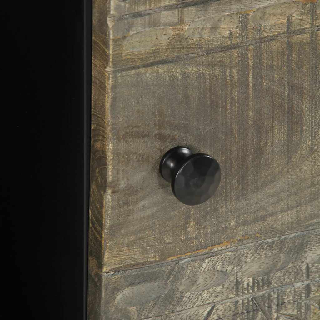 Tavolino da Salotto Grigio Chiaro 80x50x40 cm Legno di Mango 4017796