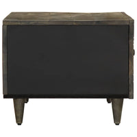 Tavolino da Salotto Grigio Chiaro 80x50x40 cm Legno di Mango