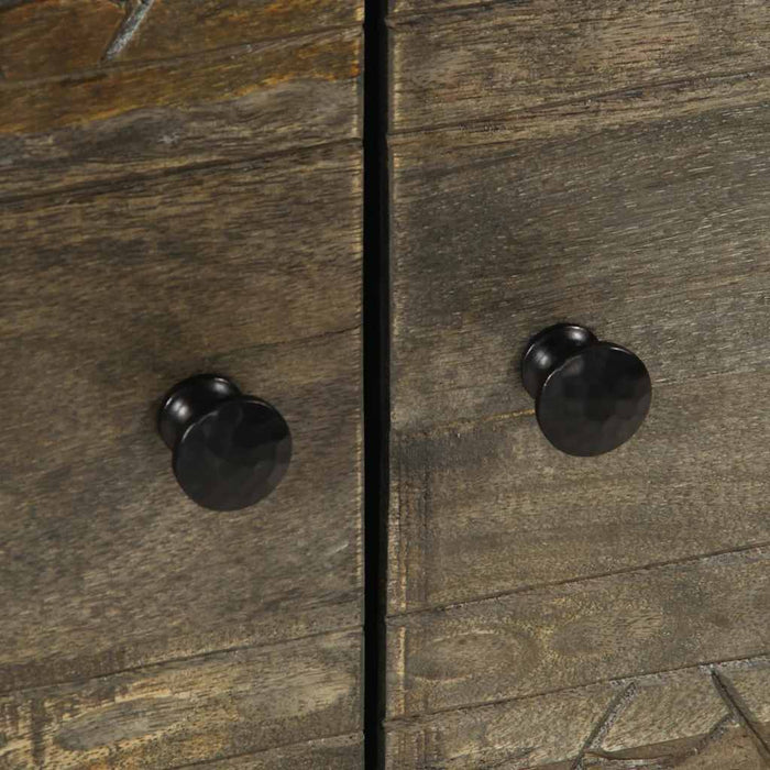 Tavolino da Salotto Grigio Chiaro 80x50x40 cm Legno di Mango