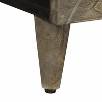 Tavolino da Salotto Grigio Chiaro 80x50x40 cm Legno di Mango