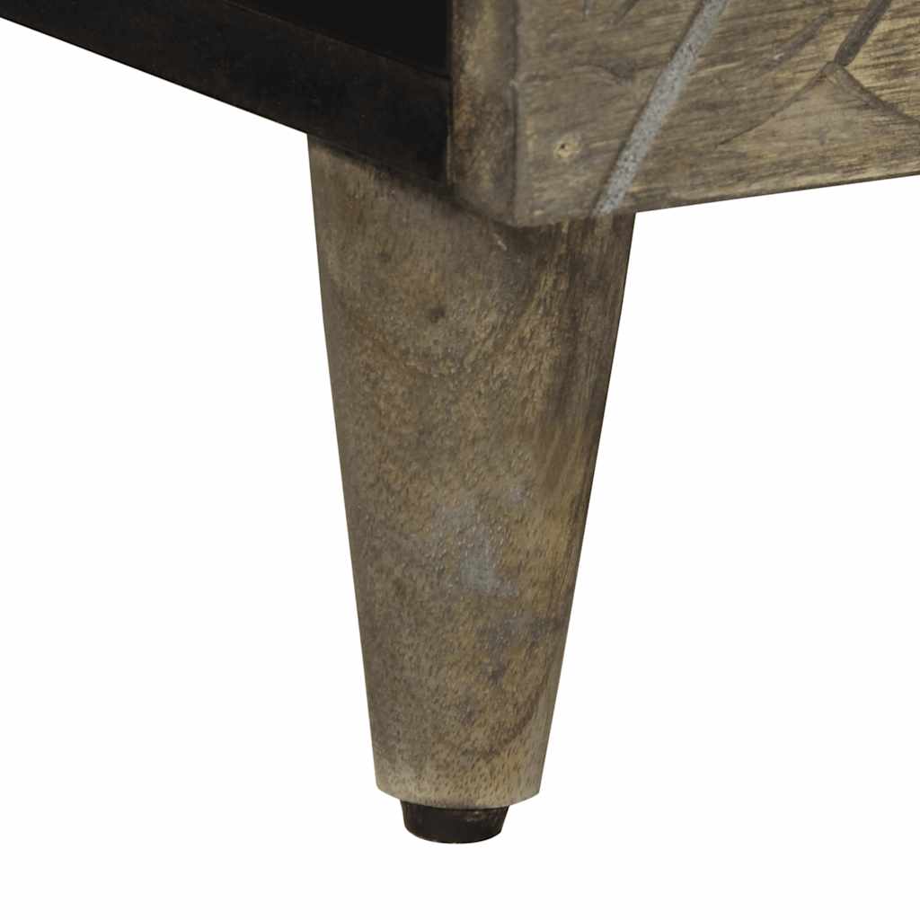 Tavolino da Salotto Grigio Chiaro 80x50x40 cm Legno di Mango 4017797