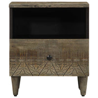 vidaXL Comodini 2pz Grigio Chiaro 40x33x46 cm in Legno Massello Mango